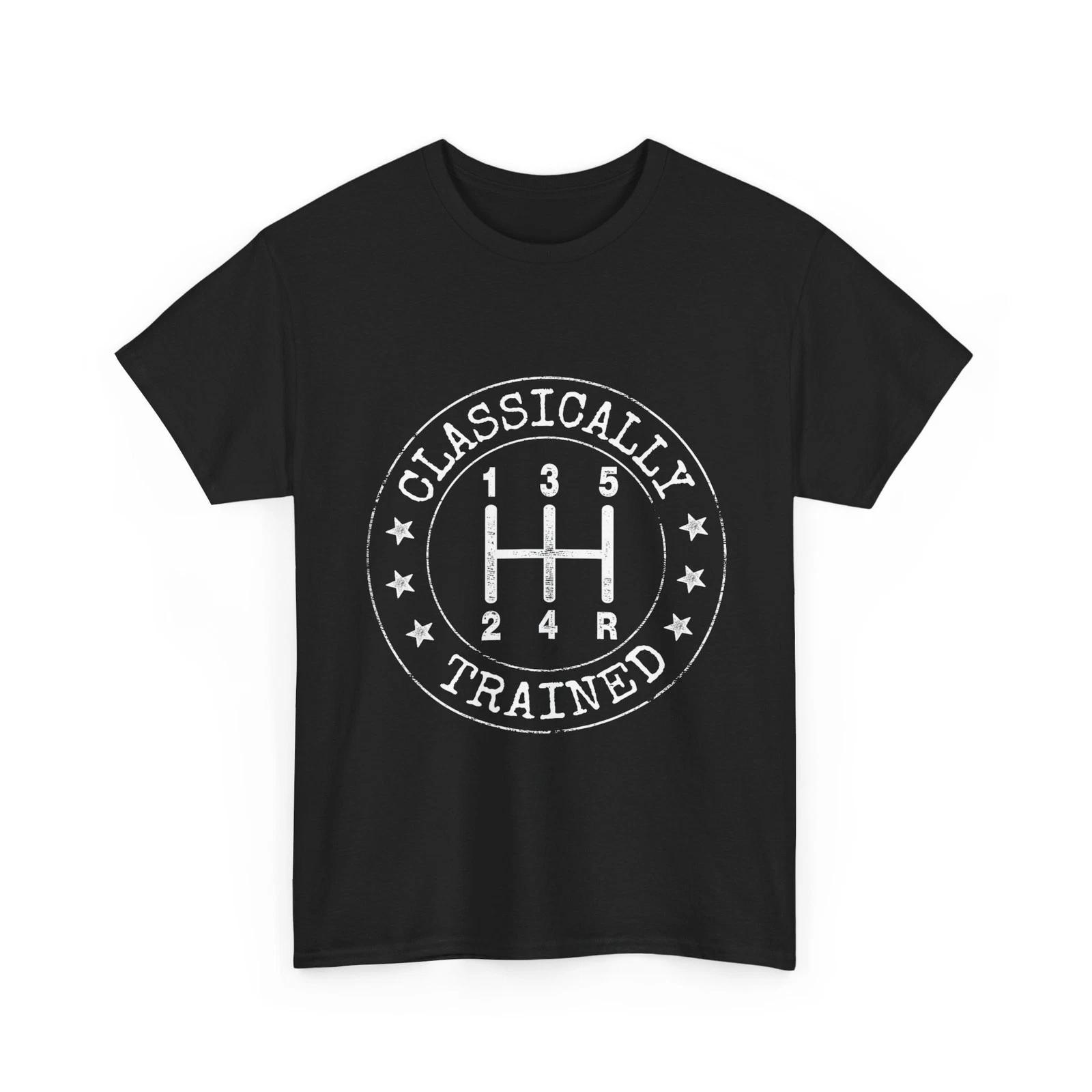 Classically Trained Manual Transmission Shirt, Stick Shift Car Guy T shirt XL