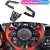 Carbon Fiber Style Steering Wheel Panel Cover Trim Sticker For Ford Mustang 2015- Car Interior Accessories