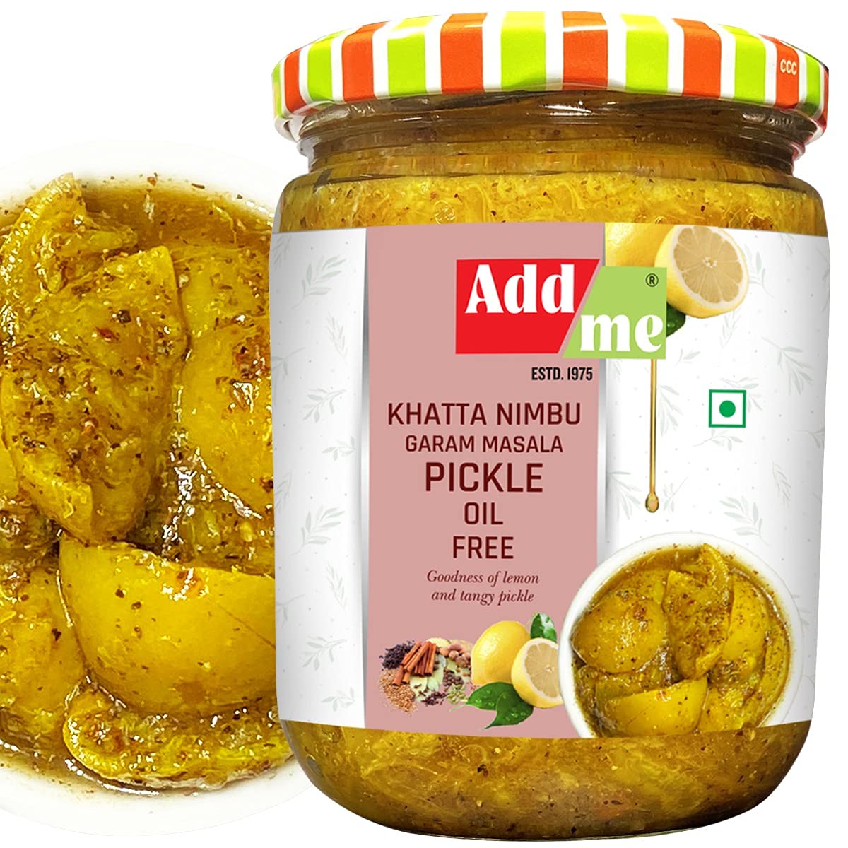 

Рассол с лимоном и лаймом без масла 500 г Стеклянная упаковка Кхатта Нимбу Ка ачар Гарам Масала Стеклянная упаковка по северному индийскому рецепту