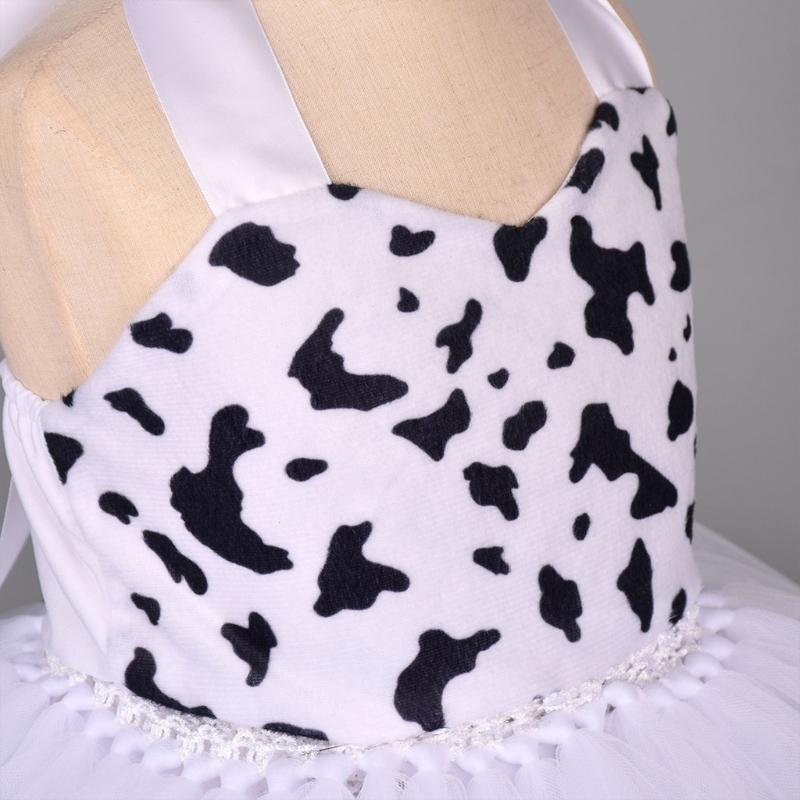 Mädchen Kuh Tutu Kleid Outfit Zoo Tier Kind Weihnachts Kostüme Kleinkind Baby Mädchen Aufführung Geburtstag Dschungel Party Kleid