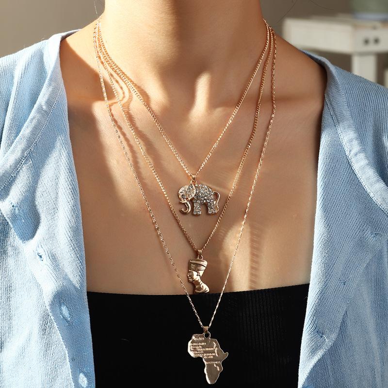 Portrait Necklace Clavicle Chain 