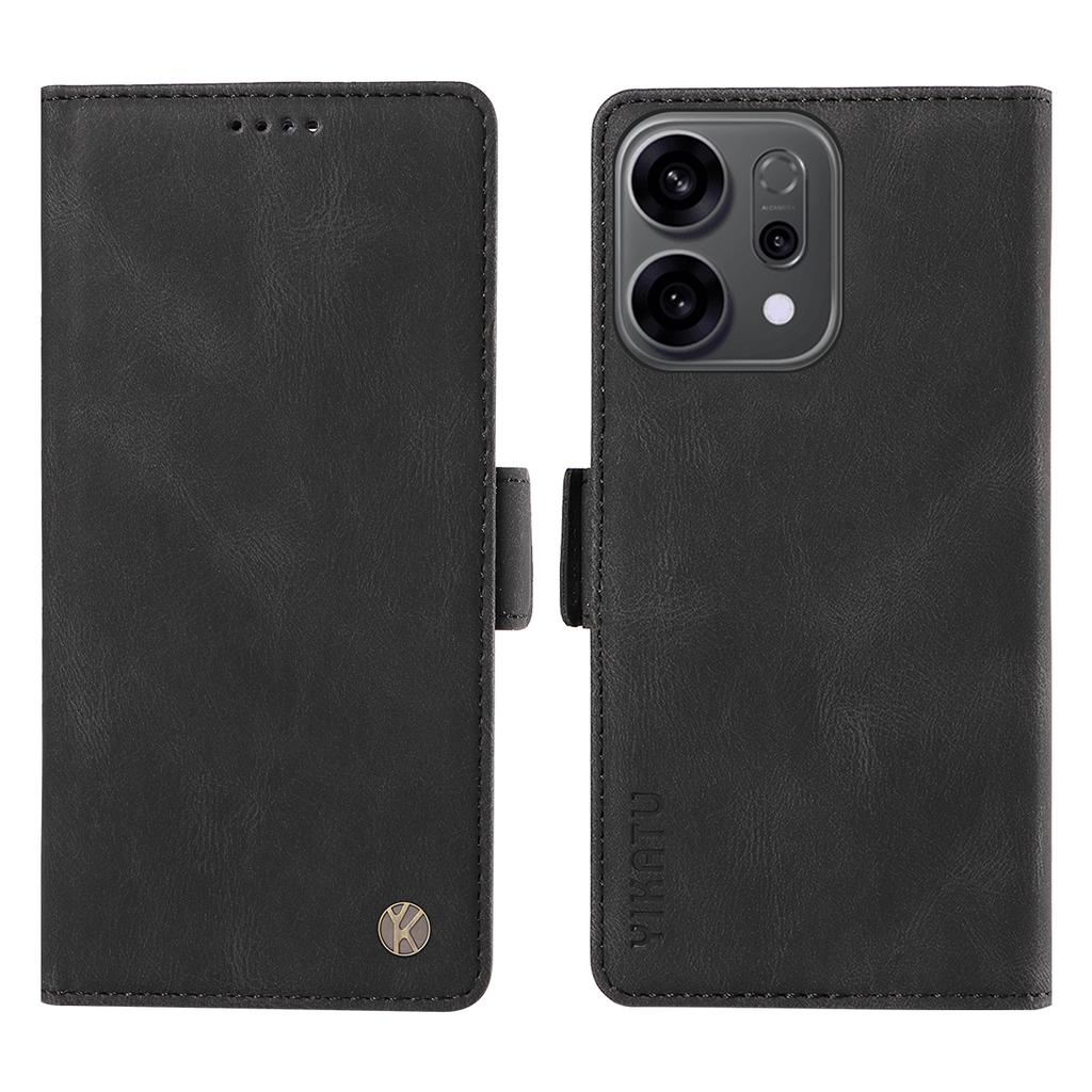 For Oppo Reno14 5G (China)/Oppo Reno14 F 5G/Oppo Reno14 5G (Global) Leather Case YIKATU YK-005 Skin-touch Feeling Wallet Phone Cover