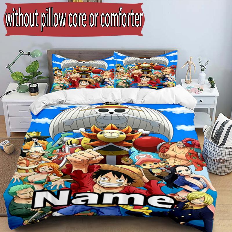 3pcs Duvet Cover Set (1*Duvet Cover + 2*Pillowcase, Without Core), Custom Name One Piece Pattern Bedding Set, Home Bedroom Decor Gift