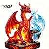 Atmospheric Night Garden Decor Dragon Solar Light, Fantasy Yard Stake, Waterproof Resin Decorations Statue Pathway Light for Lawn Patio Automatic