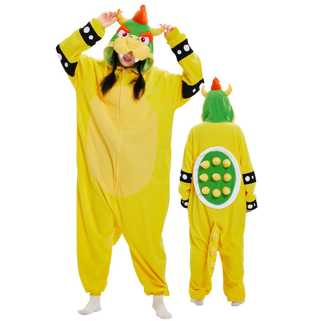 Anime Kigurumi Pyjamas Halloween Onesies For Adults Cartoon Koopa Pajama Cosplay Party Costume Women Jumpsuit Homewear