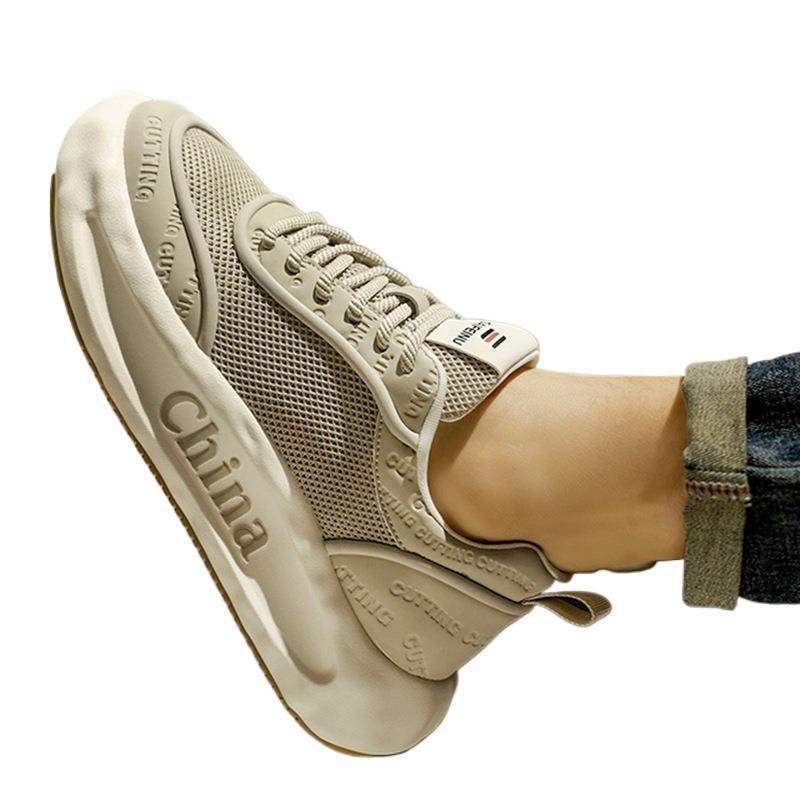 Mesh shoes summer mesh breathable thin heightening sports dad shoes