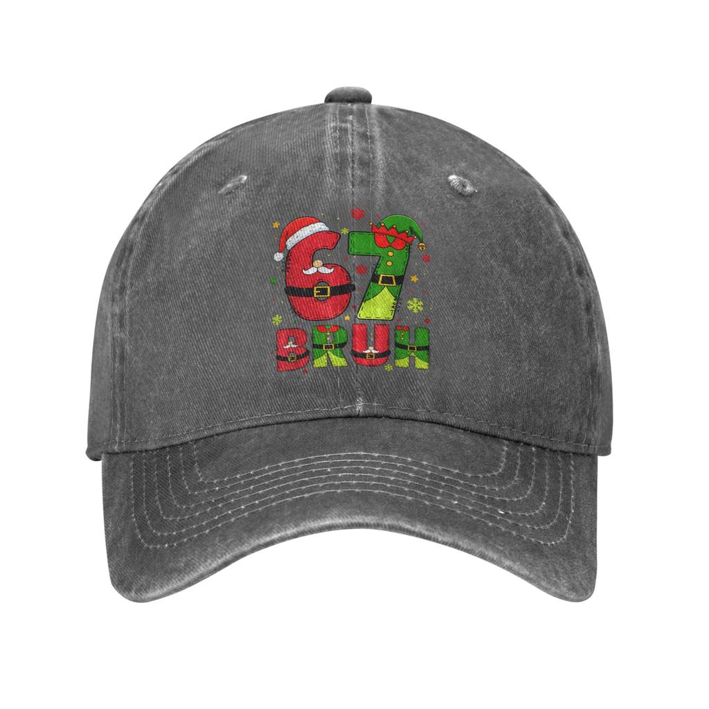 Bruh 67 Six Seven 6 7 Meme Christmas Casual Baseball Cap For Men Summer Hunting Camping Hip Hop Hats Sun-Proof Baseball Caps
