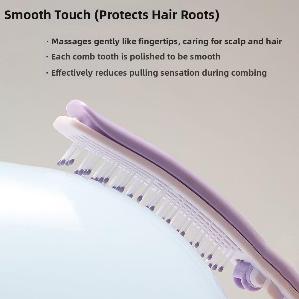 Tragbarer faltbarer Taschenspiegel Kamm Selbstreinigende Mini-Massagebürste für Haare Unverzichtbar für Reisen