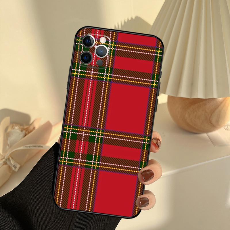 Clan Stewart Dress Tartan Plaid Pattern Phone Case For iPhone 16 15 14 13 11 12 Pro Max 13 12 mini XR 15 16 Plus 16e Cover Funda