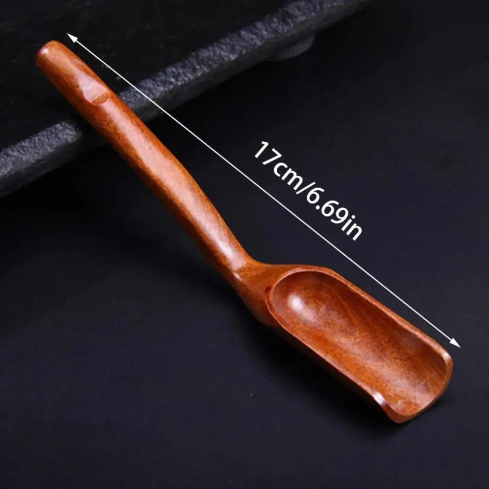 1Pc Tea Accessories Chinese Kongfu Wooden Retro Style Natural Tea Scoop Delicate Spoon Portable Bamboo Teaspoon