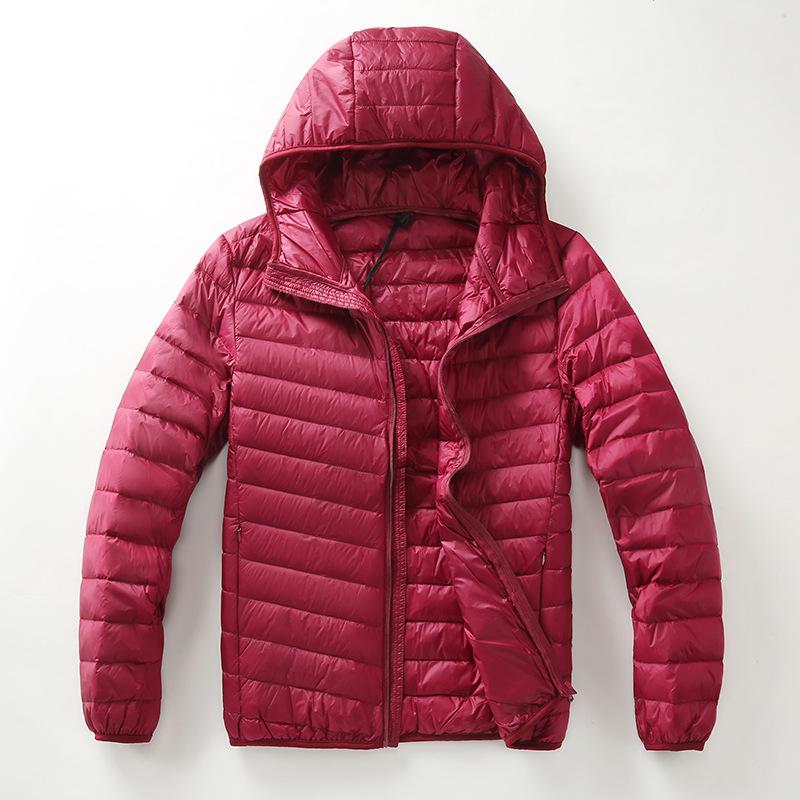 Men's Short Winter Down Jacket - 90% White Duck Down, Lightweight, Warm, Plus Size Available