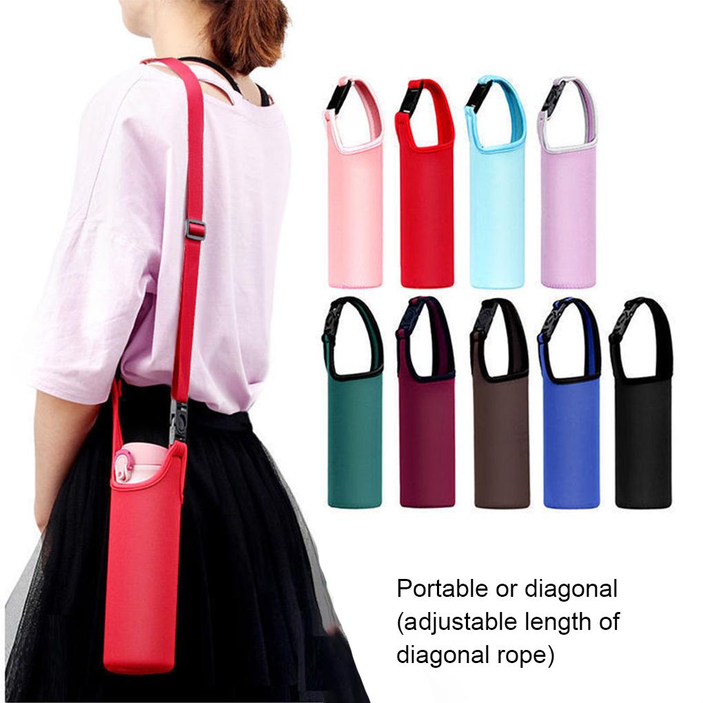 Neoprene Water Bottle Cover Sleeve - Durable And Easy-to-Clean Protection For Bottle Cover Holder Cup Sleeve Bag Black