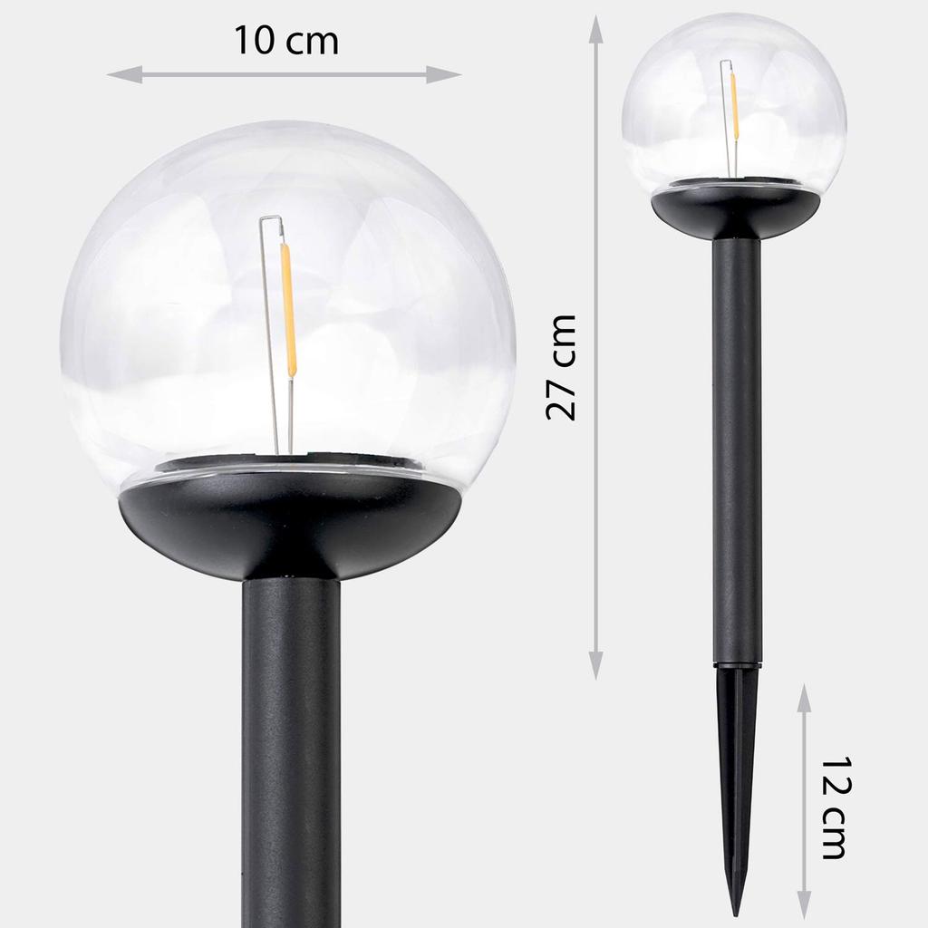 Lampka Solarna Przeźroczysta Kula 4Szt Ilumen Ls-103
