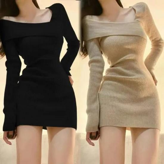 Herbst/Winter 2025 Französisches Minirockkleid - Hüftbetontes Design für anspruchsvolle Frauen