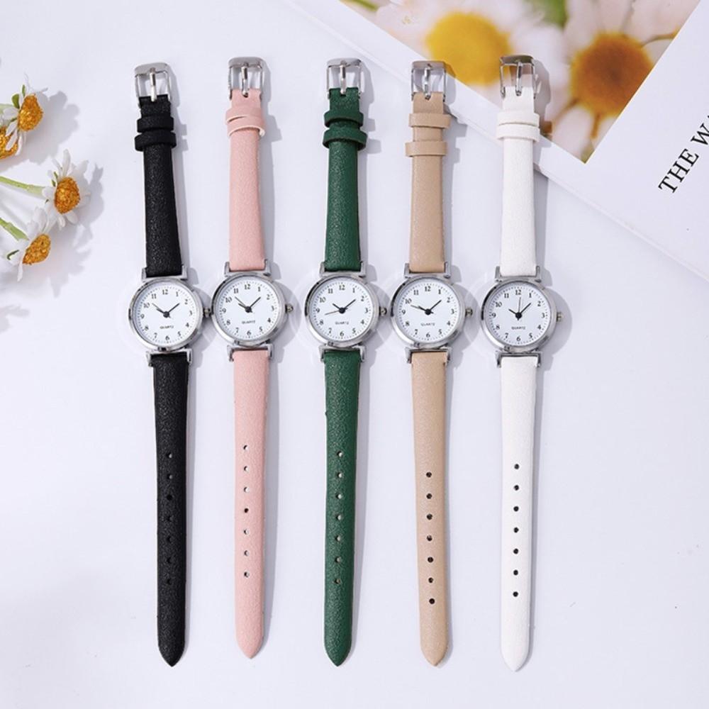PU Leather Strap Women Watch Round Dial Ladies Wristwatches New Quartz Watch Gifts