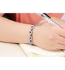 Royal Blue Crystal CZ Silver Plated Stylish Bracelet Gifts for Girls Women