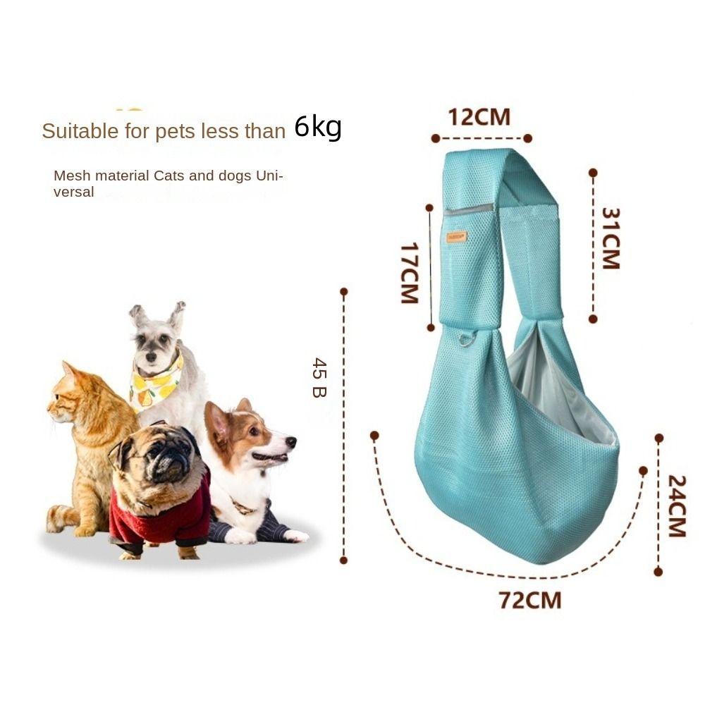 Tote Draagtas Benodigdheden Huisdier Crossbody Schoudertas Mesh Polyester Ademend Kat Puppy Sling Tas