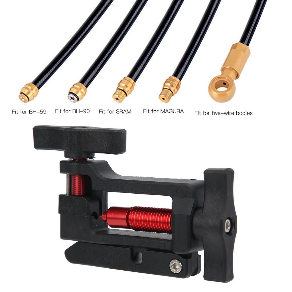 Multifunction Bike Oil Needle Driver Insertion Tool Bicycle Needle Insert with Hose Cutter