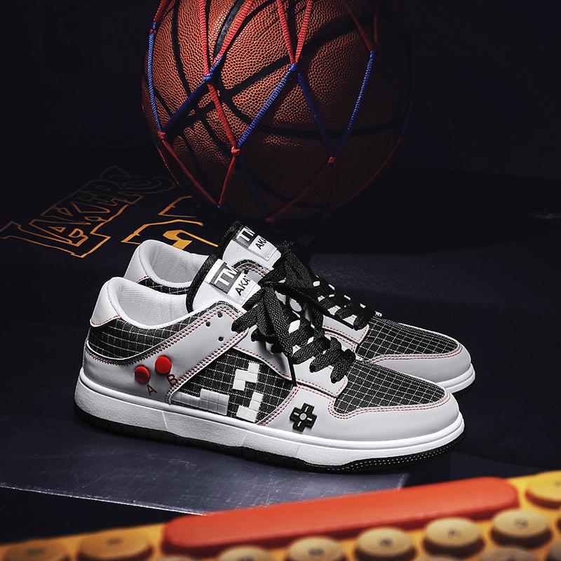 

Мода PARZIVAL Мужская обувь для скейтбординга Игровой стиль Дизайн Мужские кроссовки Обувь для скейтбординга Мужские кожаные кроссовки Chaussure Hombre Прямая поставка 44 черный белый