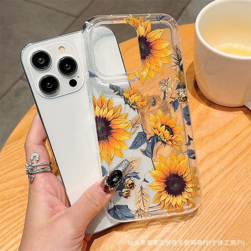 Niche ins wind flower for iPhone16 Apple 11/12/13/14/15Promax mobile phone case 17Air