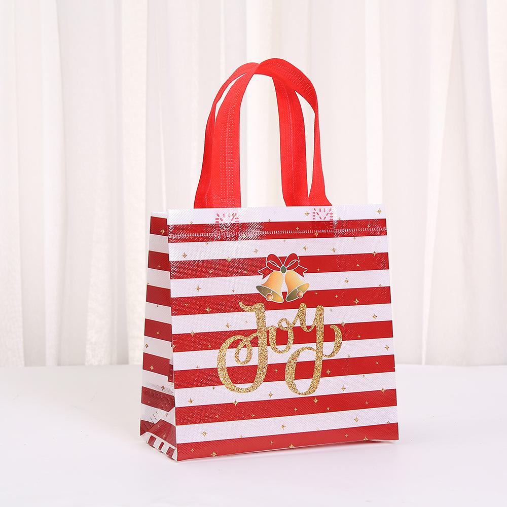 

Christmas Tote Bags Reusable Gift Bags Non-Woven Christmas Gift Organiser Santa Snowman Treat Bags Navidad Party Decorations