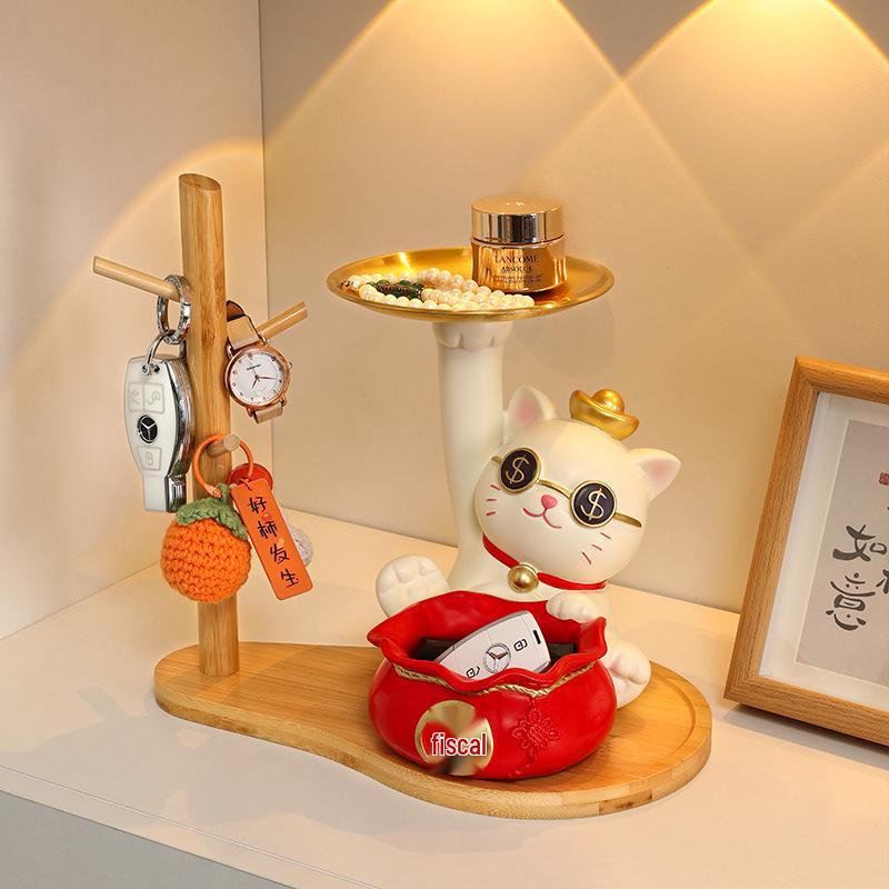 Creative Lucky Cat Key Holder: Entryway Decor & New Home Gift