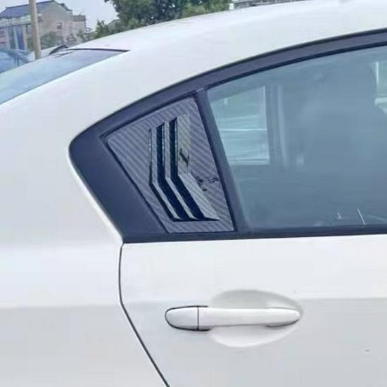 Compatible with Changan Mazda 3 Xingpin: Rear Side Triangle Window Blinds, Mustang Bull Horn Style Rearview Mirror. Carbon Fiber Single