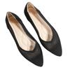 Women's Flat Shoes Fashion Leisure Comfortable Walking Large Size Pointed Shallow Elastic Knitting Face Versatile