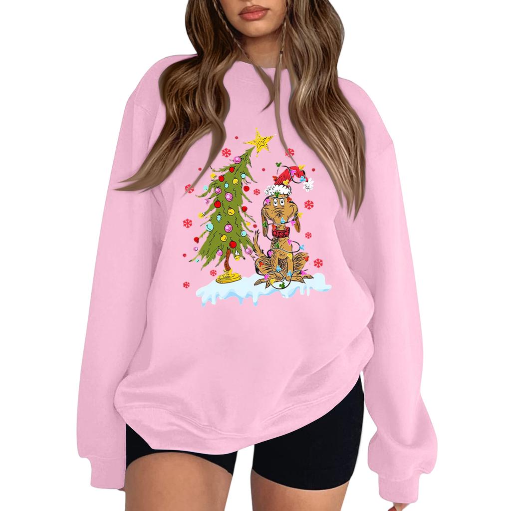 Crewneck Sweatshirt For Women Fall Graphic Sweatshirts Vacation Long Sleeve Drop Shoulder Pullover