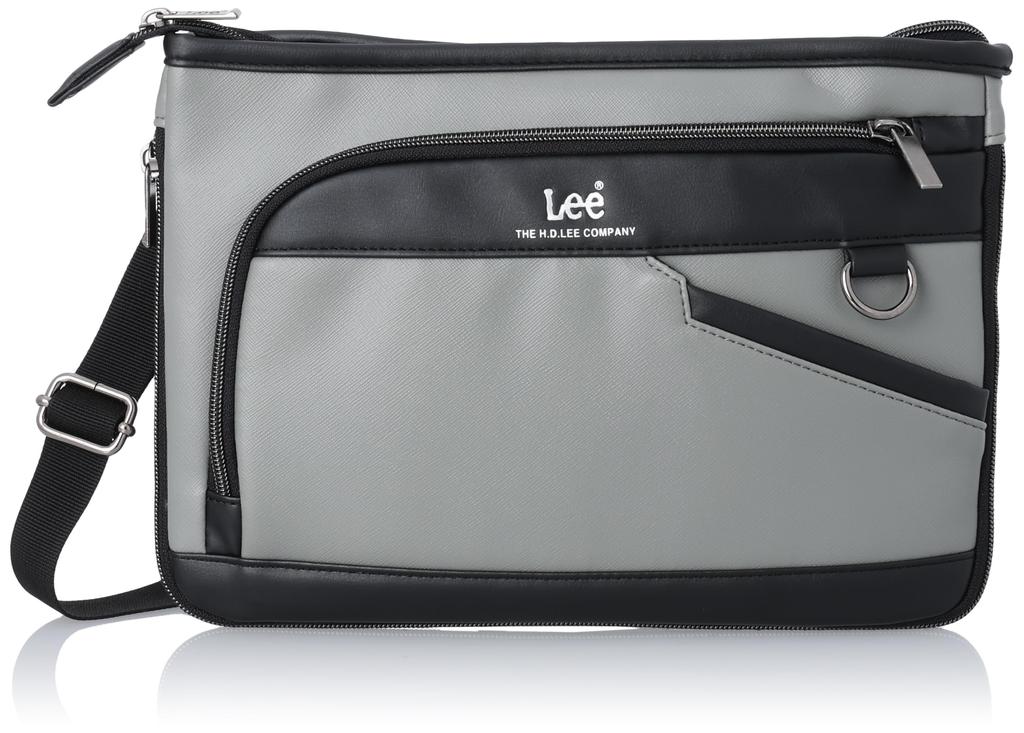 Lee Undead Shoulder Expandable Large for Town Casual Gray Bag, Sacoche, Gusset, Multifunctional, Lightweight, Capacity, Wear, 320-3734-11,