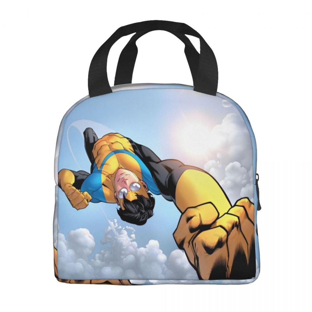 Invincible Hero Anime Cartoon Logo Product Insulated Lunch Bags For School Food Storage Bag Portable Thermal Cooler Lunch Boxes