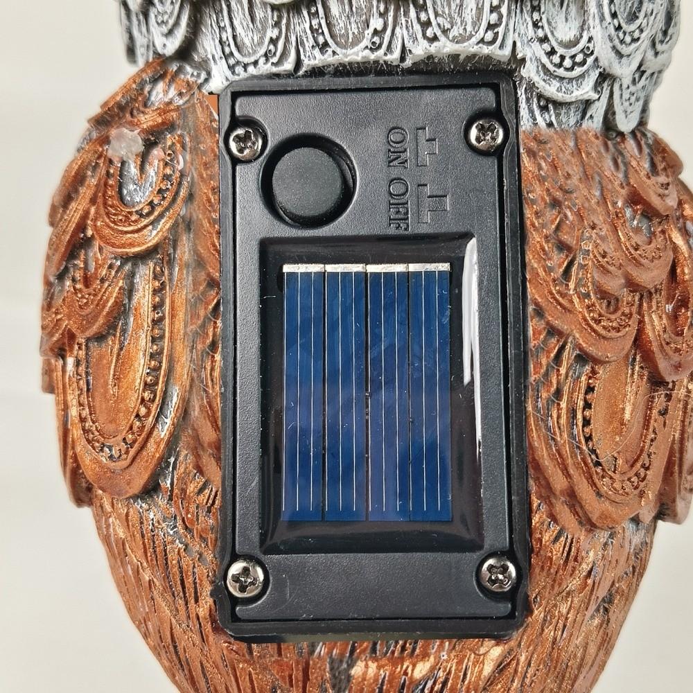 Solar Powered Owl Resin Light Animal Garden Decoration Lights  Ideal for Mother'S Day