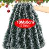 Christmas Green Cane Ribbons Garland DIY Xmas Tree Ornaments Green Cane Ribbons Wreath Hanging Pendent Home Party Decoration