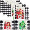 Valentine's Day Buffalo Plaid Placemats Set of 4 Double Sided St Patricks Day Valentines Placemats Decoration Set Farmhouse Table Holiday