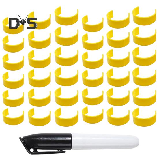 

1/3/9/18/36 шт. зажимы для этикеток на флаконы с таблетками с ручкой зажимы для этикеток на флаконы с лекарствами для легкой идентификации лекарств маркер для флаконов с таблетками от 1,2 до 2 36pcs жёлтый