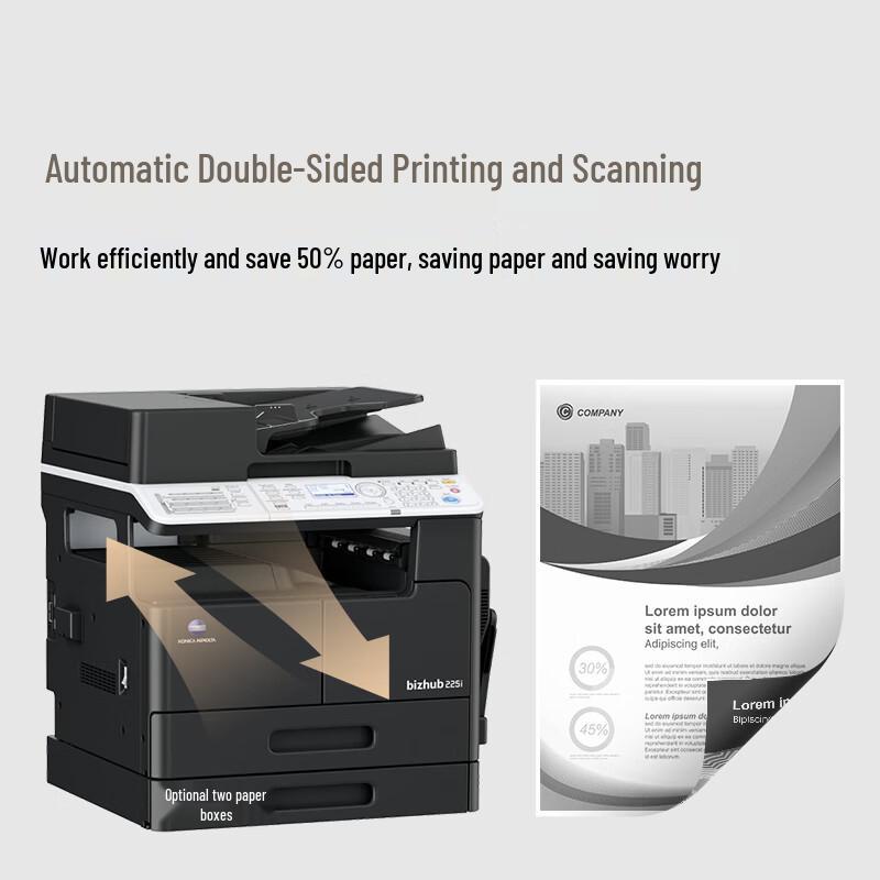 KONICA MINOLTA Bizhub A3 Black & White Laser Multifunction Printer CN Plug (adapter Included)