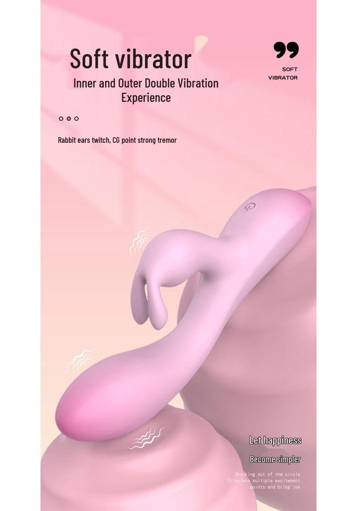 Mano Double-Layered Rubberized Dual-Head Vibrator, Massager & G-Spot Stimulator for Women