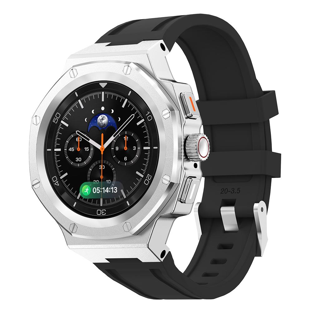 Zestaw Luksusowej Modyfikacji Do Samsung Watch 8 40mm 44mm Metalowa Koperta+Gumowy Pasek Do Watch 8 Classic 46mm Zestaw do Przeróbki Akcesoria