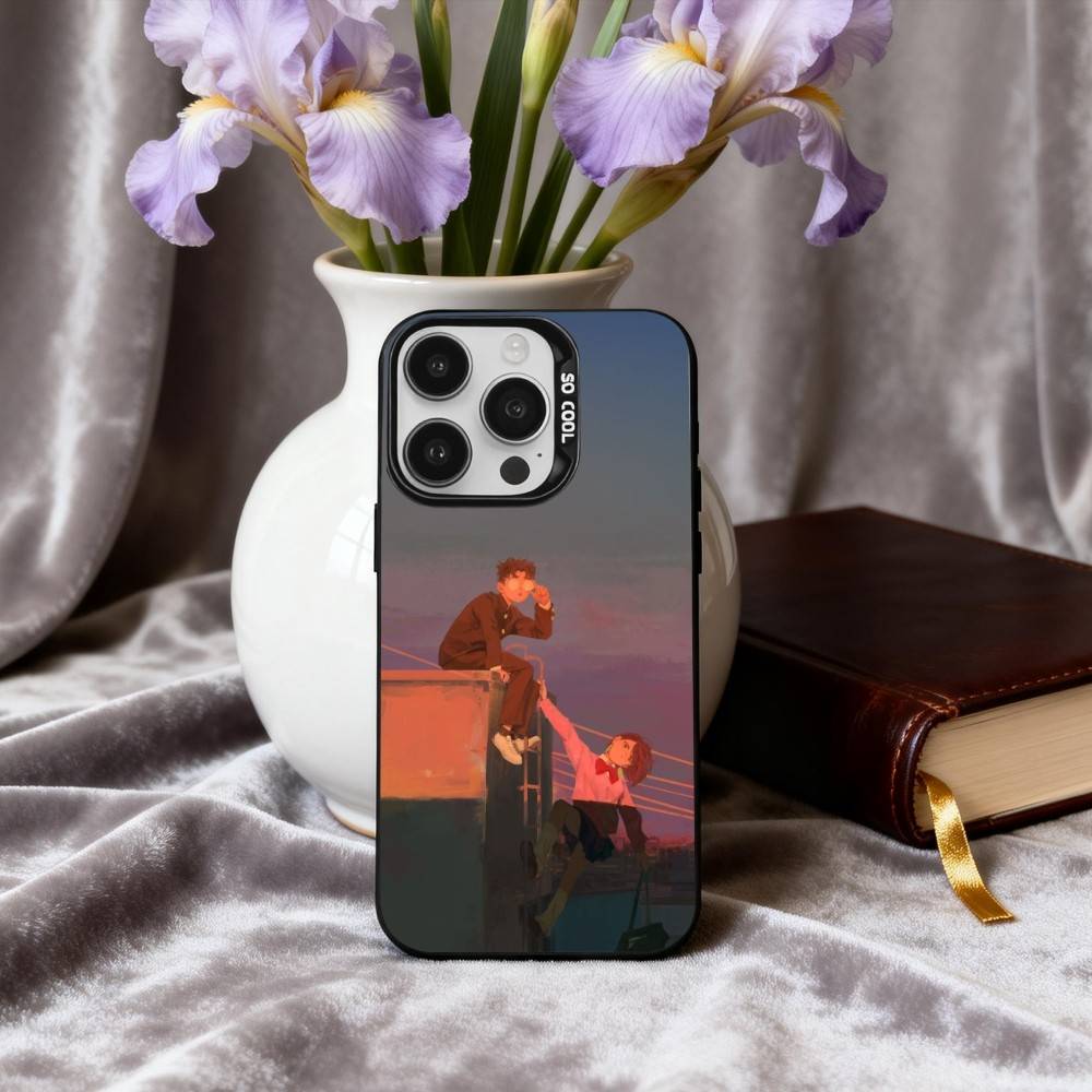 Web Manga D-DAN DA-A DAN-N Phone Case For iPhone17,16,15,14,13,12,11 Plus,Pro Max Black Candy Silver Plated Cover