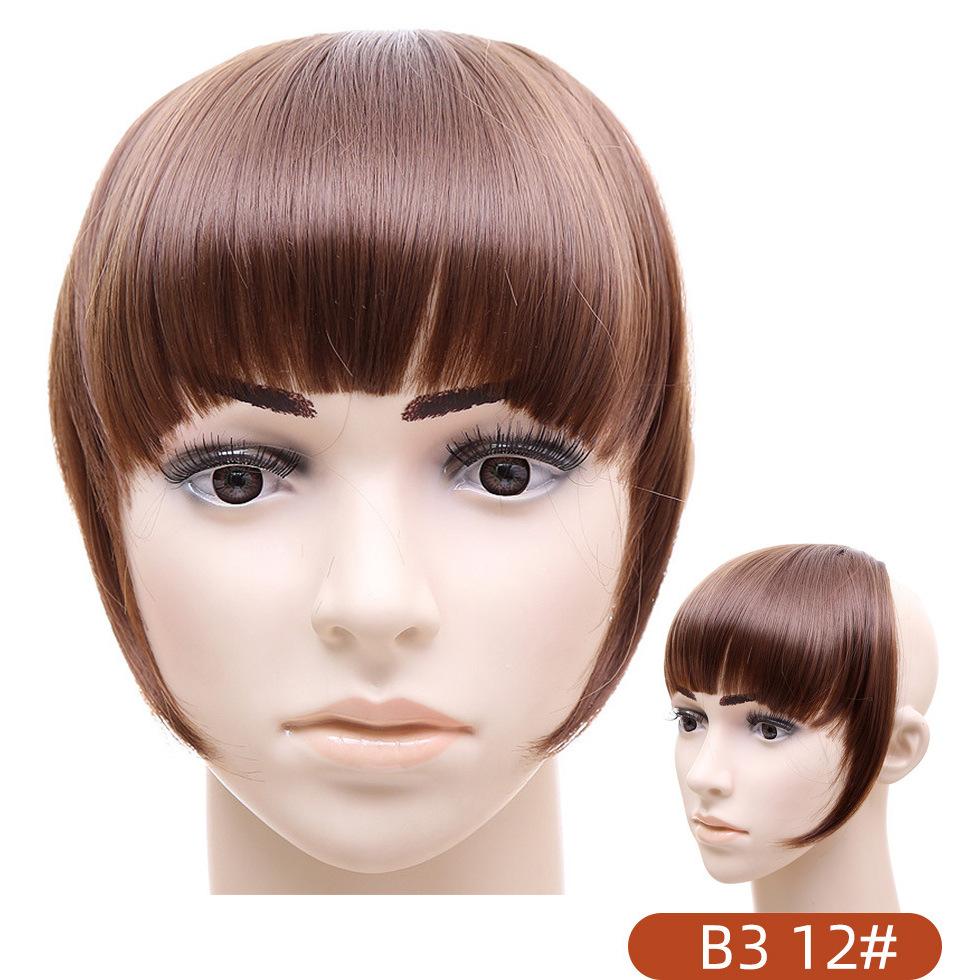 High Temperature Fiber Thick Neat Bangs Synthetic Hair Topper for Women