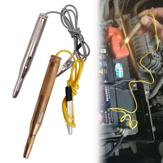 Automotive Circuit Tester 6V/12V/24V Copper Pen Body Test Light for Quick Vehicle Wiring