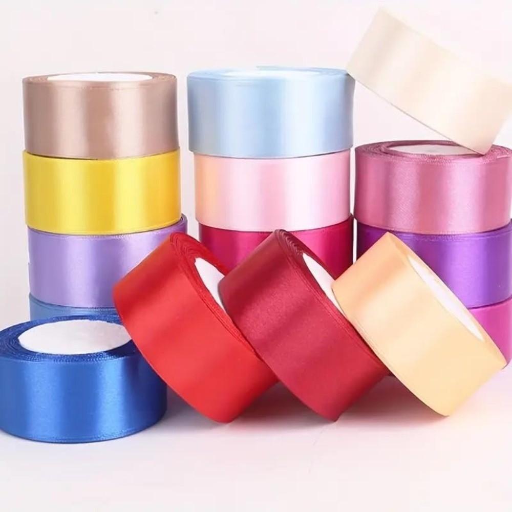 1Roll 1.5 Inch X 25 Yards Solid Satin Ribbons DIY Gift Wrapping Bridal Bouquets Bouquet Ribbons Handmade Bows Cake Packaging