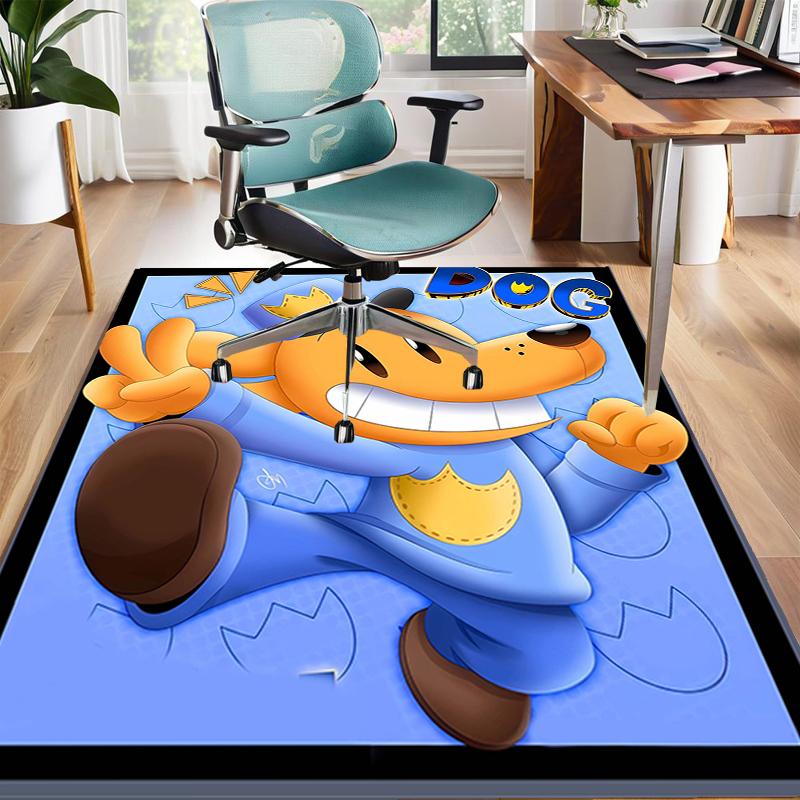 1pc DogMan2 Design Area Rug - Non-Slip, Soft & Cozy Floor Mat for Living Room, Bedroom, Office - Indoor/Outdoor Decorative Carpet