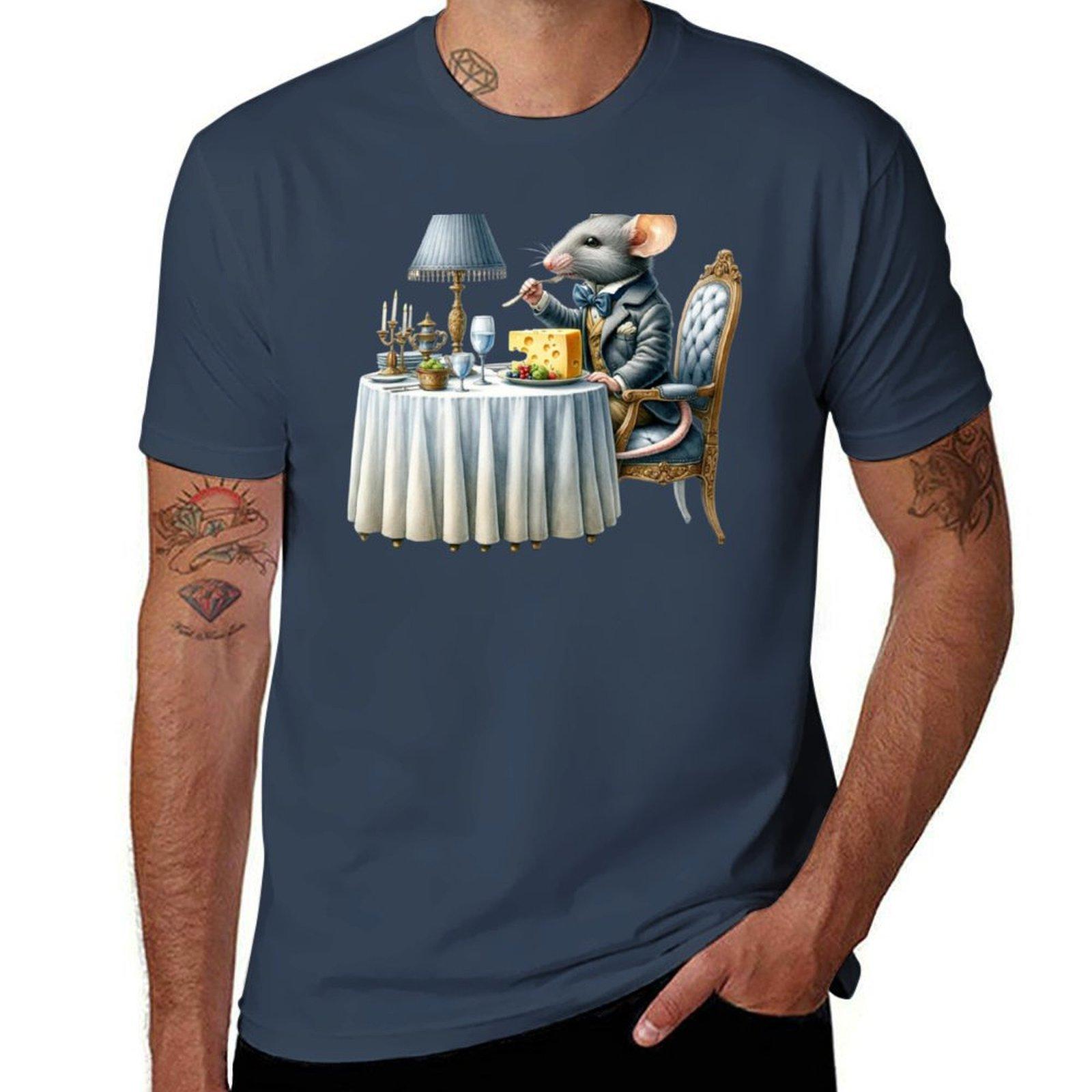 Mouse Gourmet Cheese Cute Funny TShirt Trendy Pattern TShirt for Unisex S