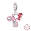 925 Silver Motorcycle Sports Car Bicycle Charms Pendents Fit Qikaola Original Bracelets Fine DIY Birthday Jewelry Gifts