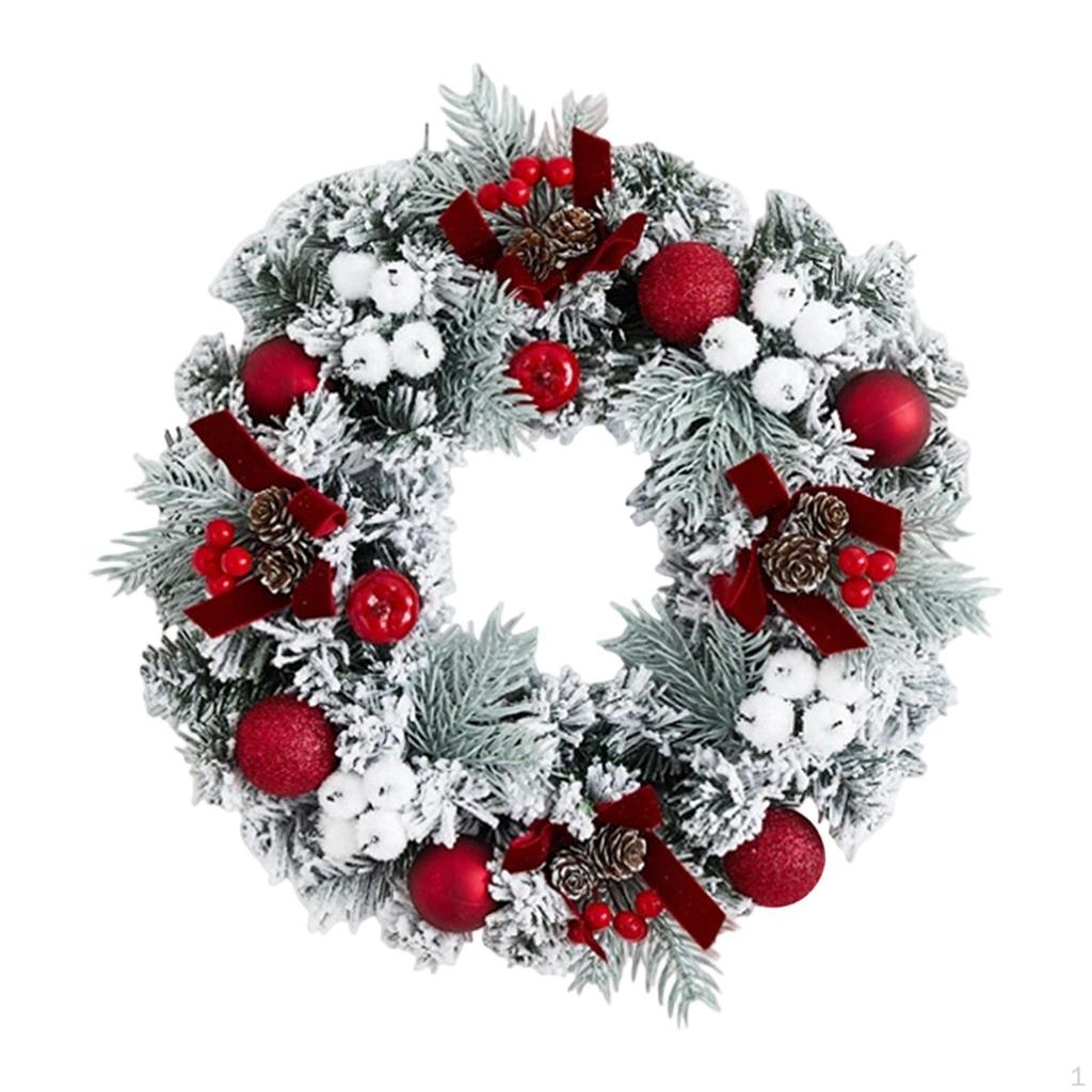 Christmas Wreath Decor Artificial Garland for Front Door Seasonal Garden