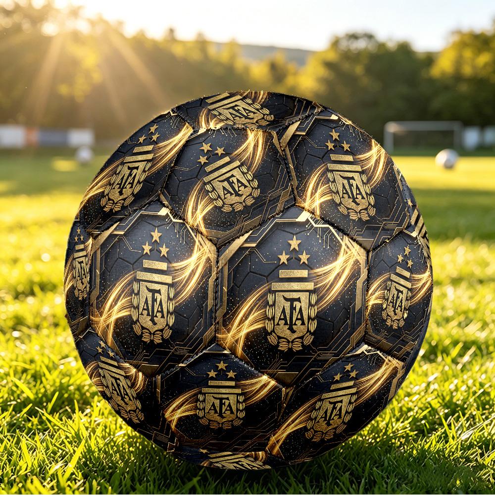 Argentina Football Printed Size 5 Soccer Ball Wear Resistant Standard Adult Training Football Fan Gift for Indoor Outdoor Match Sports