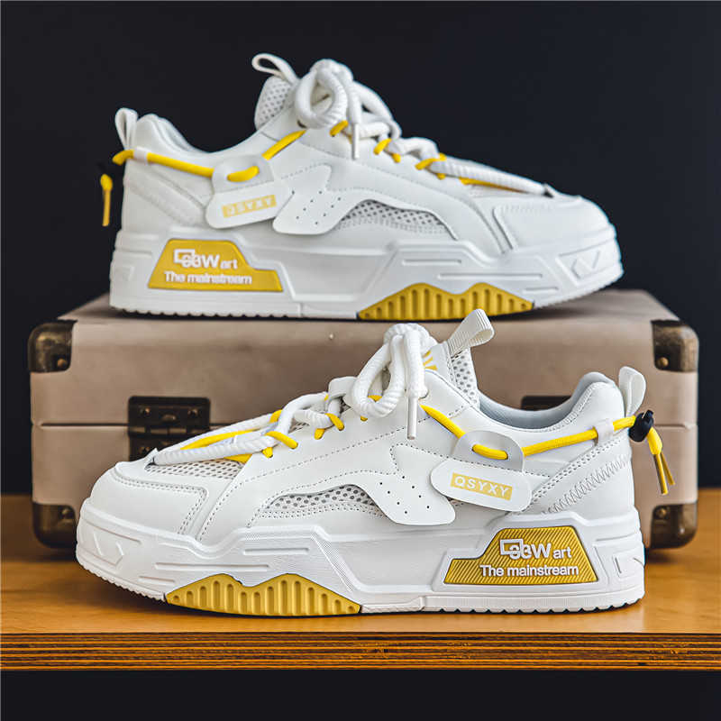 Fashion Thick Bottom PU Leather Vip Sneakers Therapeutic Men's Shoes Original Spring Sports Luxus Sapatilla High Fashion Super Sale