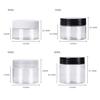 6pcs 30ml/40ml/50ml/60ml/80ml Clear Plastic Jar with Lids Refillable Empty Cosmetic Containers Jar for Travel Storage Make Up