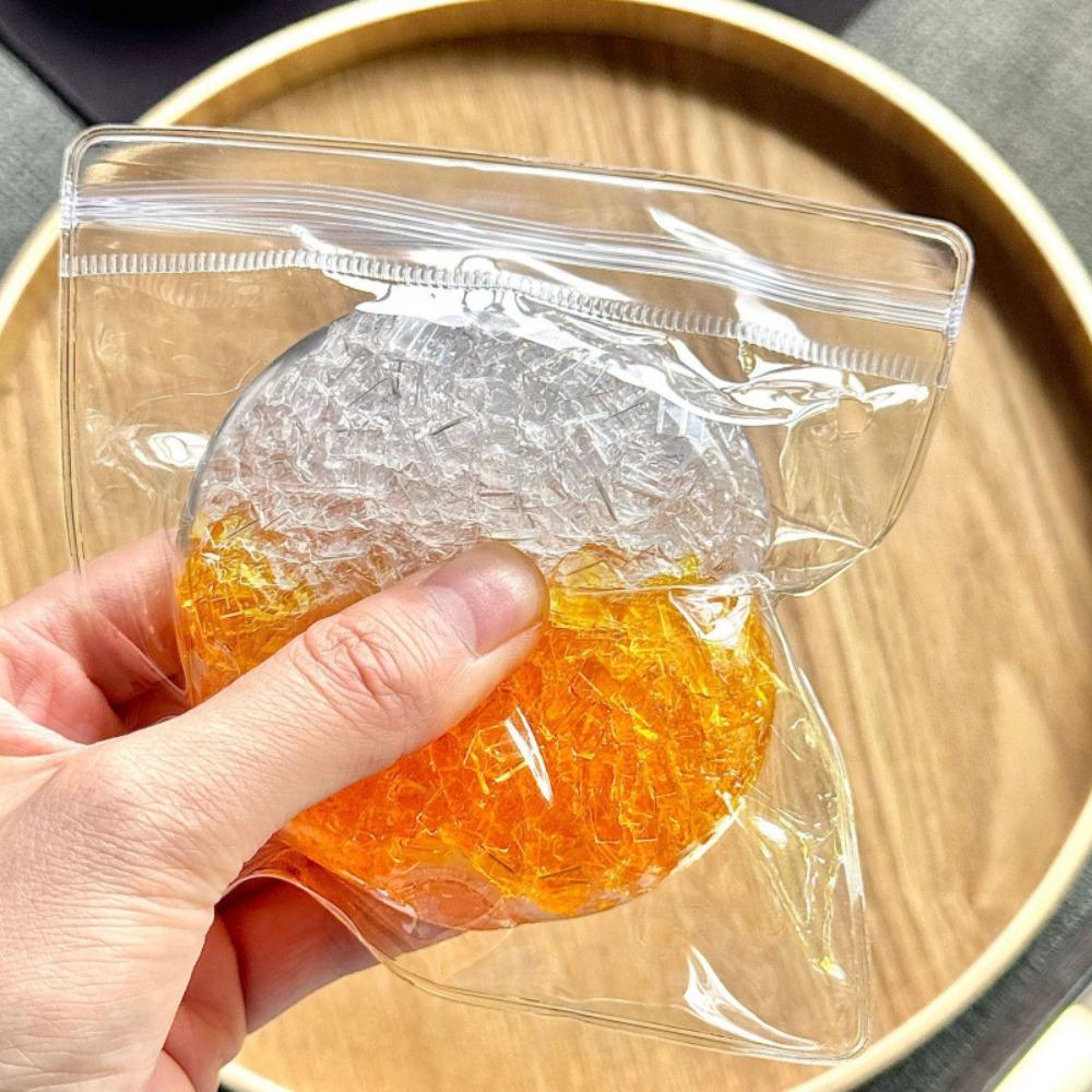 

Soft Crushed Ice Squeeze Slow Rebound Shapeable Squeeze Sensory Fidget Ball Reusable Stress Relief Decompression Pinch оранжевый